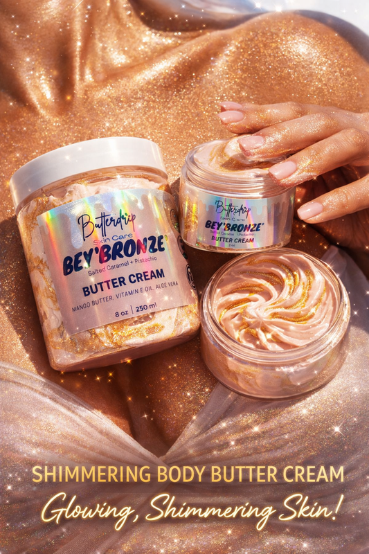 Shimmer and Glow Body Butter Cream - Bae Bronzay