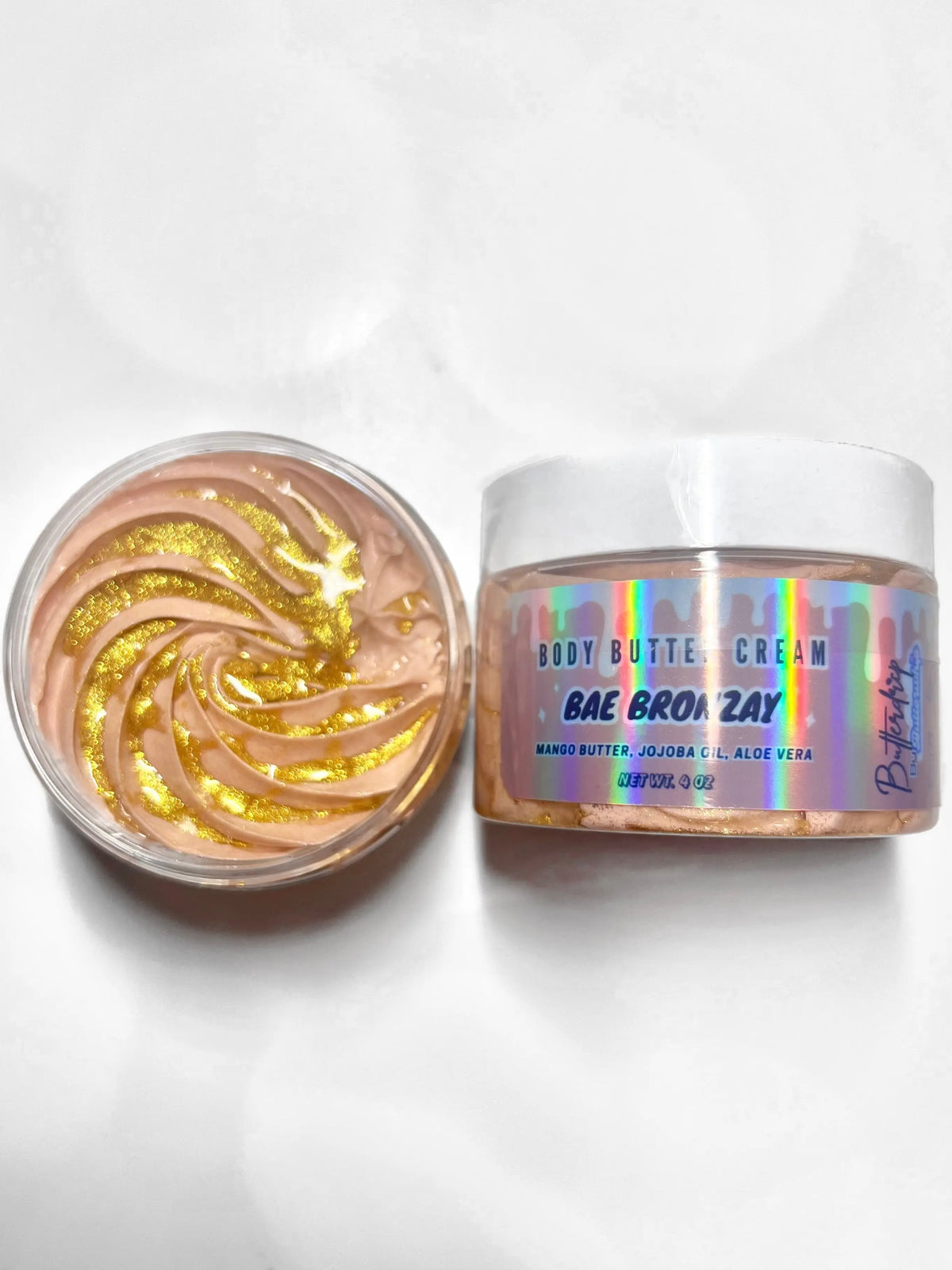 Shimmer and Glow Body Butter Cream - Bae Bronzay