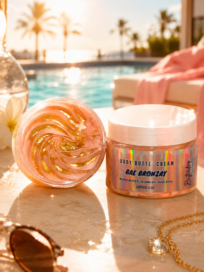 Shimmer and Glow Body Butter Cream - Bae Bronzay
